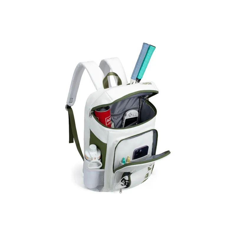 LOVERPUSS Waterproof Fabric Backpack Regular Unisex White Green-4