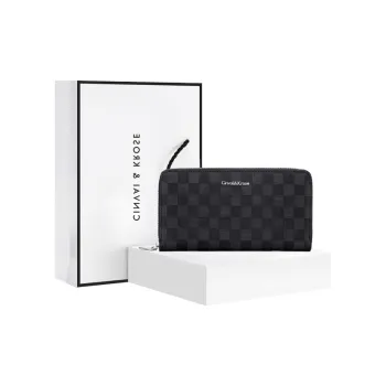 Simvay Clos Cow Leather With Synthetic Leather Coin Purse, Wallet, Document Bag, Card Holder Regular Men's Black