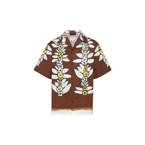 PRADA Shirts Men Brown