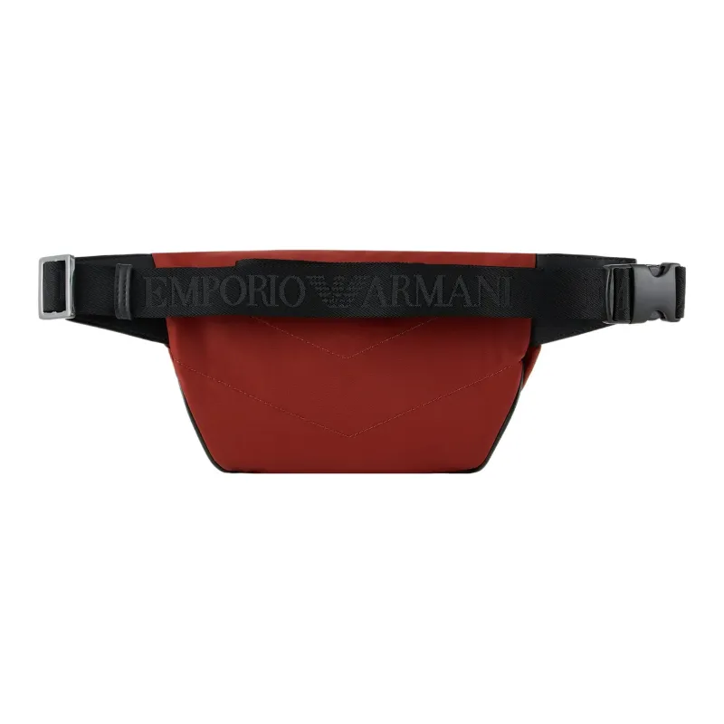 EMPORIO ARMANI Recycled Nylon Sling Bag, Crossbody Bag, Fanny Pack Medium Size Men's Orange-2