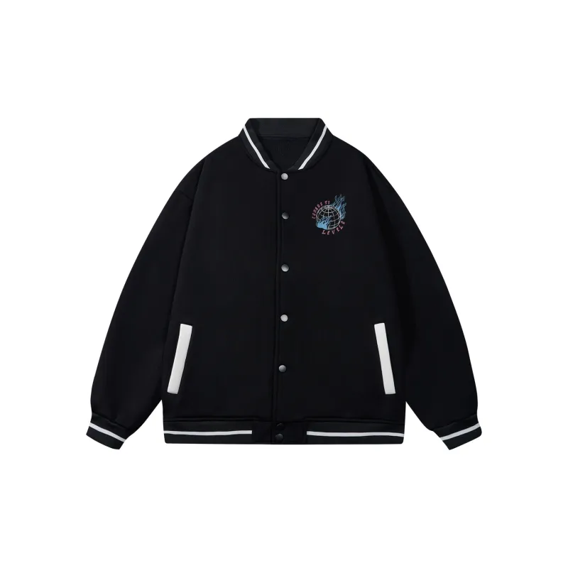 LEVEL RELAX Series Baseball Jacket Unisex-1