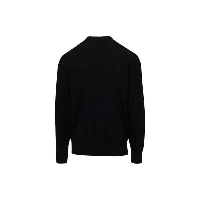 VERSACE JEANS Logo Intarsia Knitted Crewneck Jumper-1
