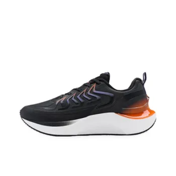XTEP Wind And Fire Generation 27 Anti Slip Wear Resistant Low Top Running Shoes Men's Black Orange