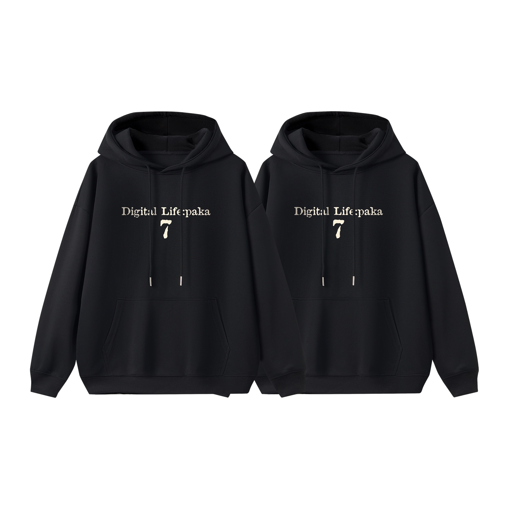 PAKA Fall Sweatshirt Unisex 2 Pack 2 Pack (White+Black) XL