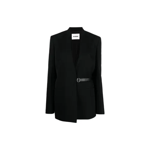 JIL SANDER Collarless Belted Blazer