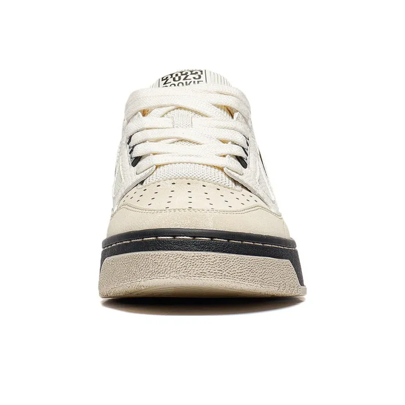 LiNing Rookie 2 Shock Absorbers With Slip Resistant Features Low Top Basketball Shoes Men's Black White Khaki-4