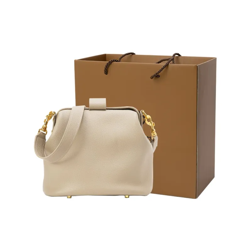 VENOF Cow Leather Doctor Bag Bucket Bag Crossbody One Shoulder Women's Multicolor-10