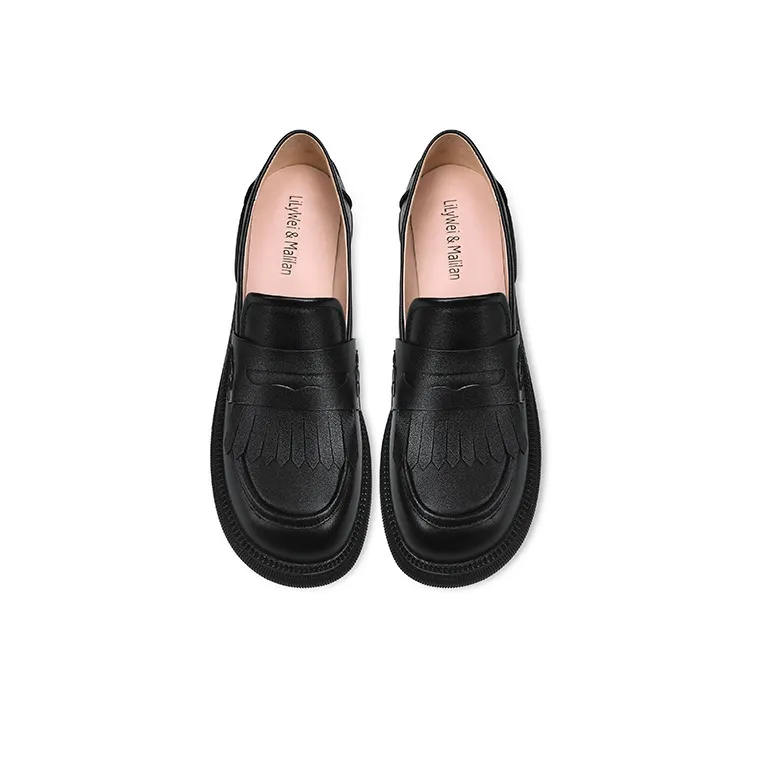 Lily Wei Loafers 3cm Women's Black-3