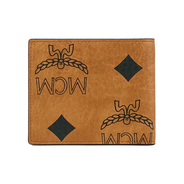 MCM Aren Visetos Leather Wallet Trumpets Unisex Cognac-2