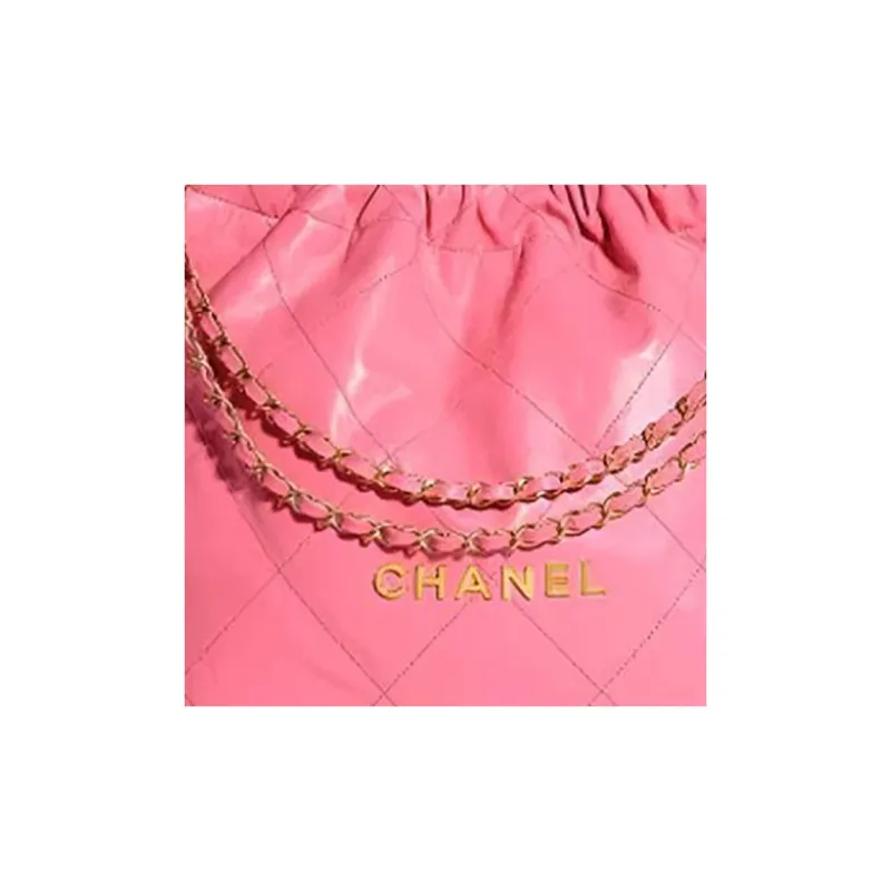 CHANEL 22Bag Smooth Finish Calfskin Tote Bag, Shopping Bag, Handbag, Shoulder Bag, Crossbody Bag Women's Pink-4