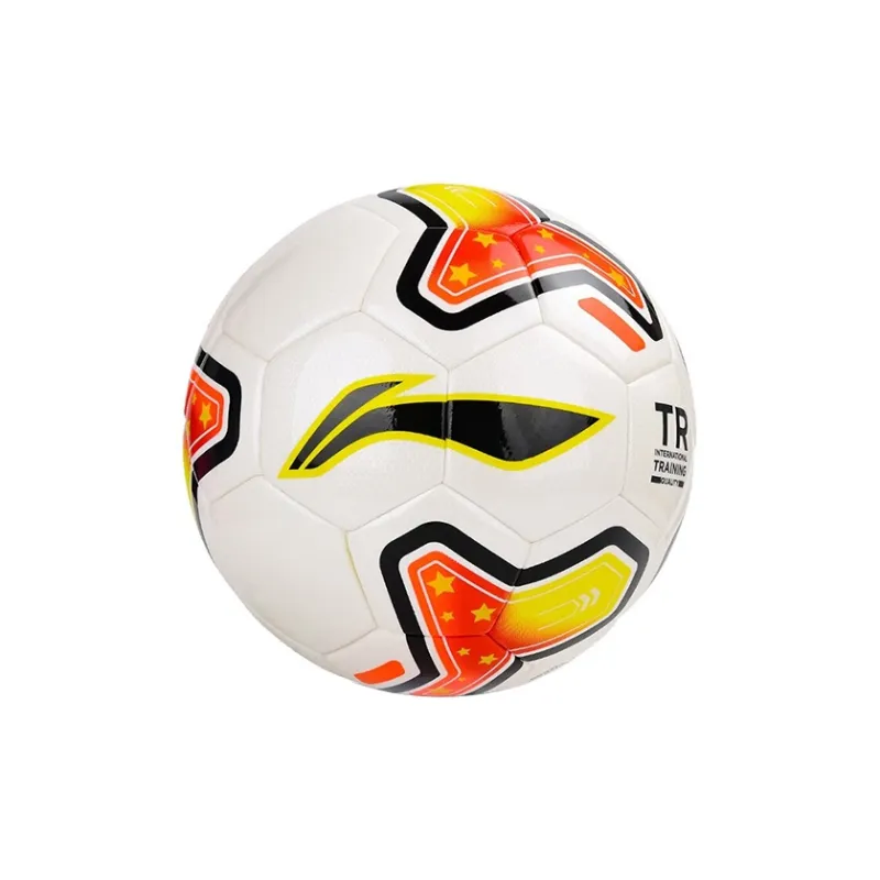 LiNing Size 5 Soccer PU Seamless Thermal bonding Unisex White Red Yellow-1
