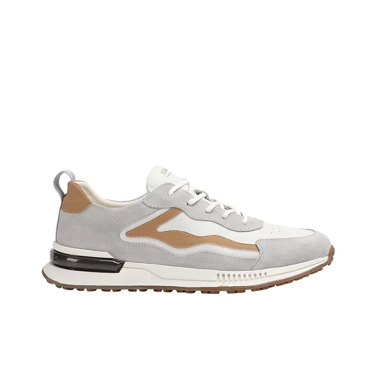 TIMOTHY&CO. Slip Resistant Low Top Casual Shoes Men's White-1