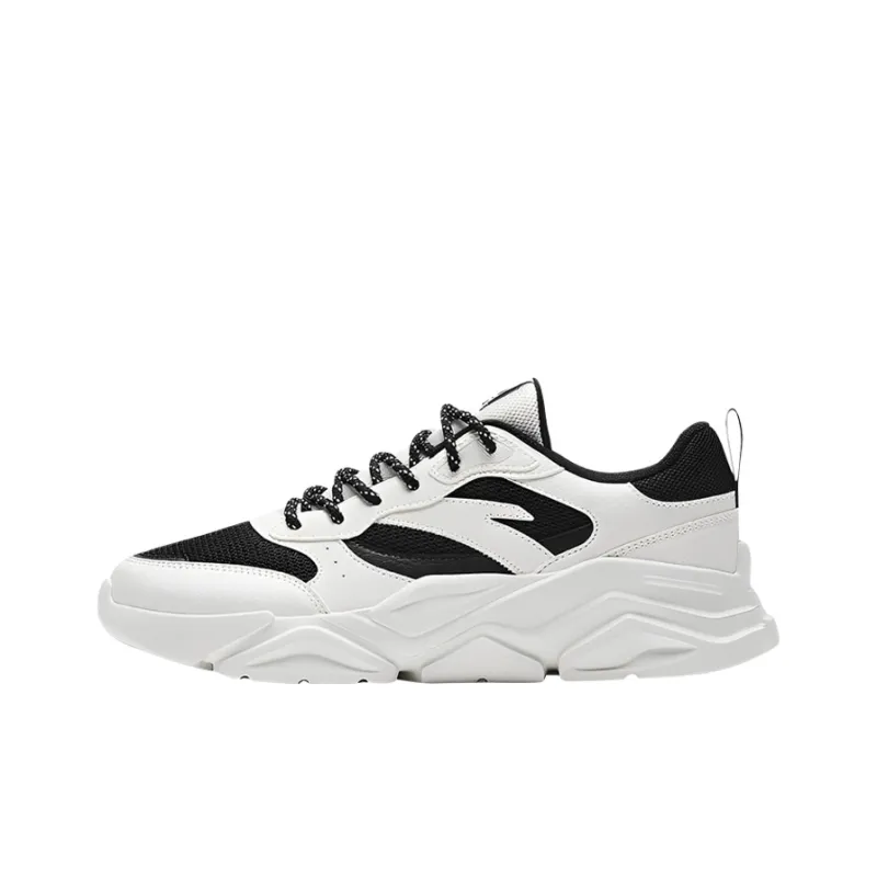 Anta Life Collection Anti-Slip And Wear-Resistant Breathable Low-Top Running Shoes Men's White Black-0