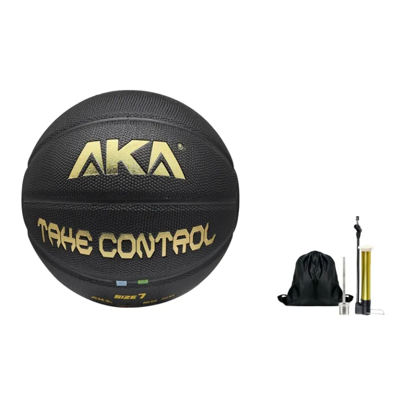 AKA PU Basketball Black Gold Size 7 Ball Training-5