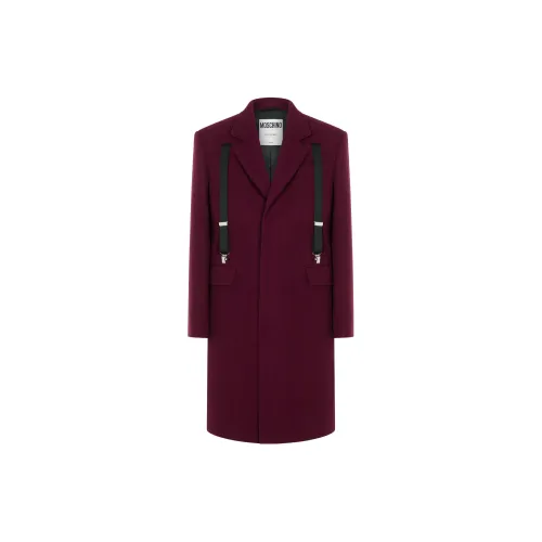 MOSCHINO Coats Men Maroon