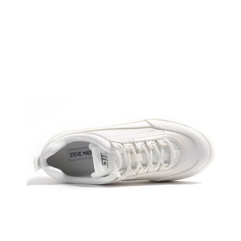 STEVE MADDEN High-Top Skateboard Shoes 6cm Women's White-3