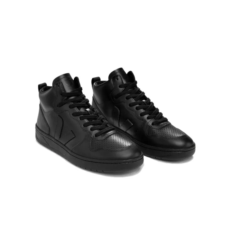 VEJA High-Top Skateboard Shoes Unisex Black-3