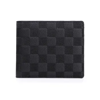 Slazenger PU Card Holder Wallet Men's Black/Avocado Green/Brown