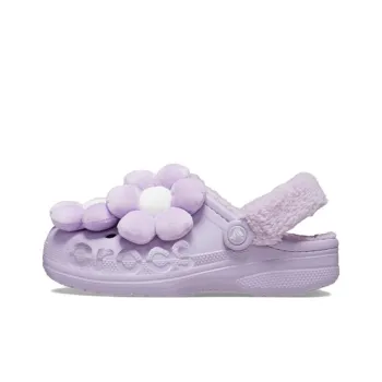 Crocs Baya Lined Fuzz Strap Singles Day 'Purple White' Women's