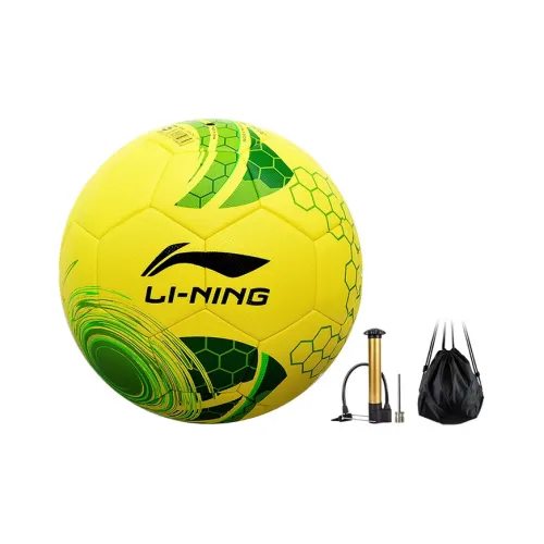 LiNing Size 4 Soccer PU Seamless Thermal-bonding Unisex Neon Yellow Green