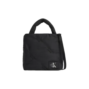 CK/Calvin Klein Recycled Nylon Handbag, Shoulder Bag, Crossbody Bag Small Size Women's Black