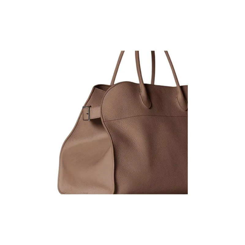 THE ROW Soft Margau Grained Calfskin Tote Bag Shopping Bag Handbag Women's Taupe-4