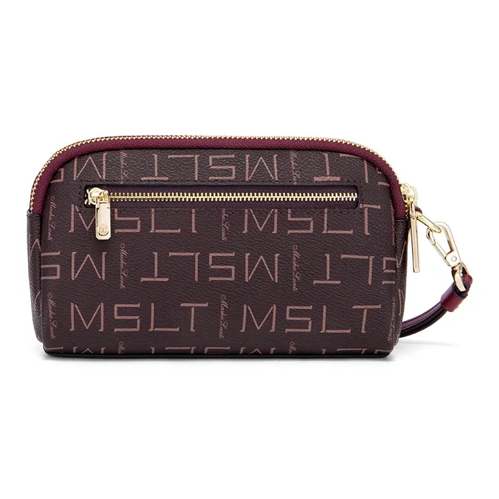MashaLanti PVC Material Clutch Regular Women's Yellow Brown/Taro Pink/Apricot/Burgundy-3