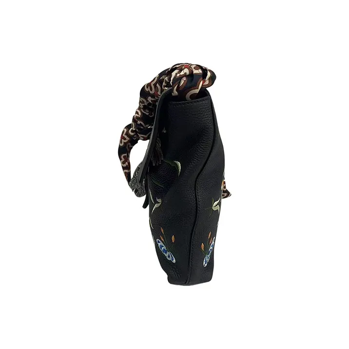 GUCCI Dionysus Leather Flap Messenger Bag Shoulder Bag Crossbody Bag Large Size Women's Black-3