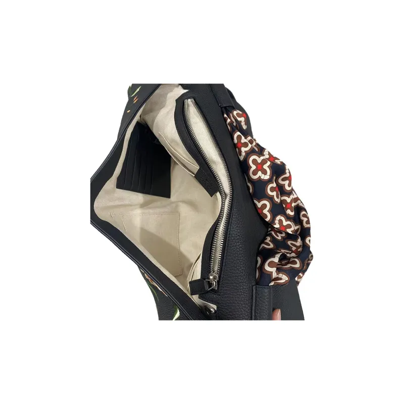GUCCI Dionysus Leather Flap Messenger Bag Shoulder Bag Crossbody Bag Large Size Women's Black-13