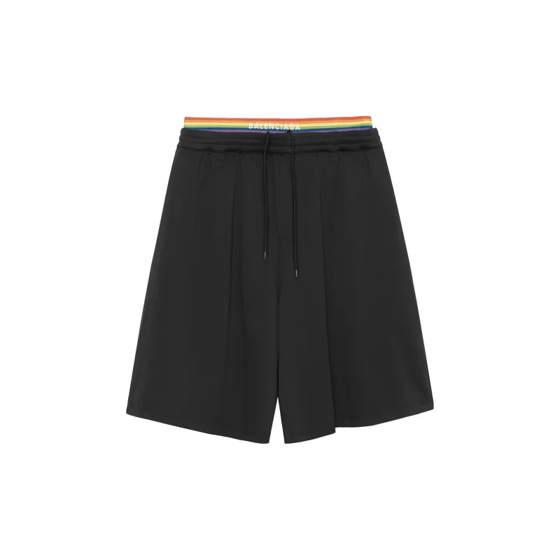 Balenciaga FW22 Casual Shorts Loose Fit Style Men's Black-1
