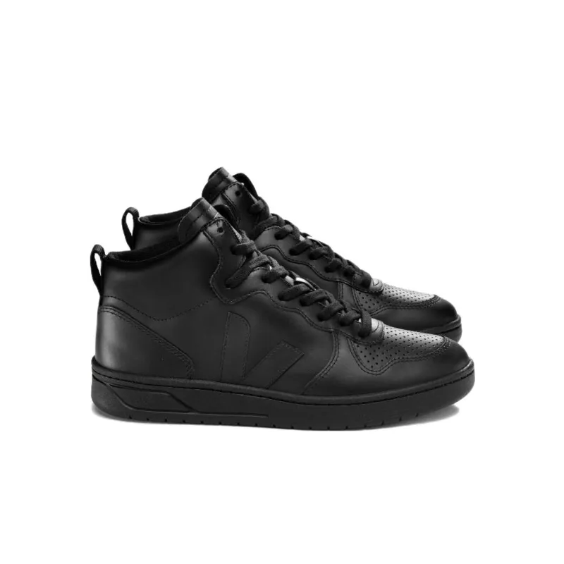 VEJA High-Top Skateboard Shoes Unisex Black-2
