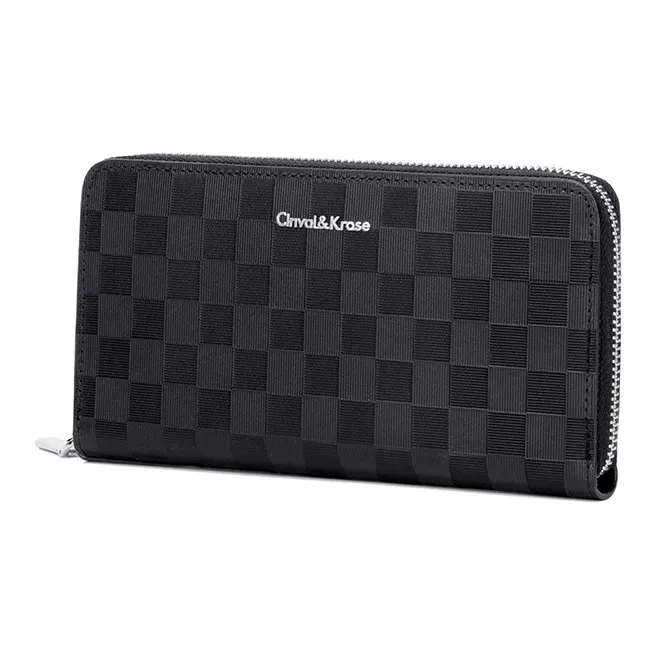 Simvay Clos Cow Leather With Synthetic Leather Coin Purse, Wallet, Document Bag, Card Holder Regular Men's Black-2