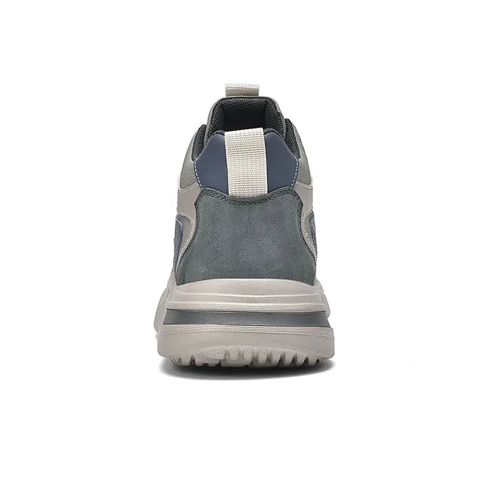 Jeep Shock Absorbers With Slip Resistant And Abrasion Resistant Properties Mid Top Casual Shoes Men's Gray Blue-5