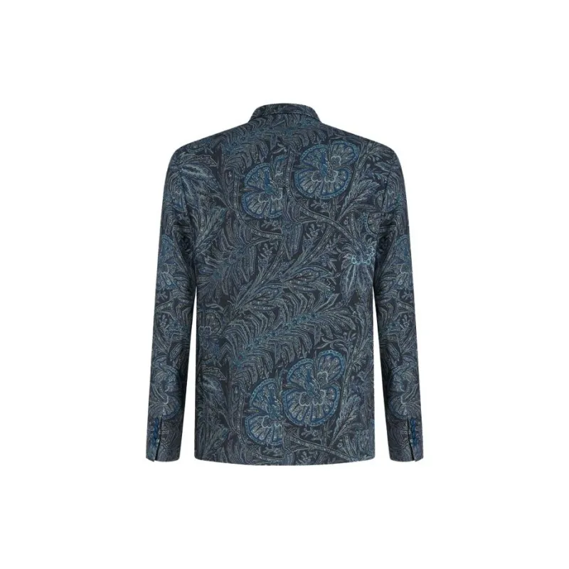ETRO V Neck Floral Printed Blazer-1