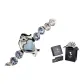 Double Fish (Deep Blue White Zircon)