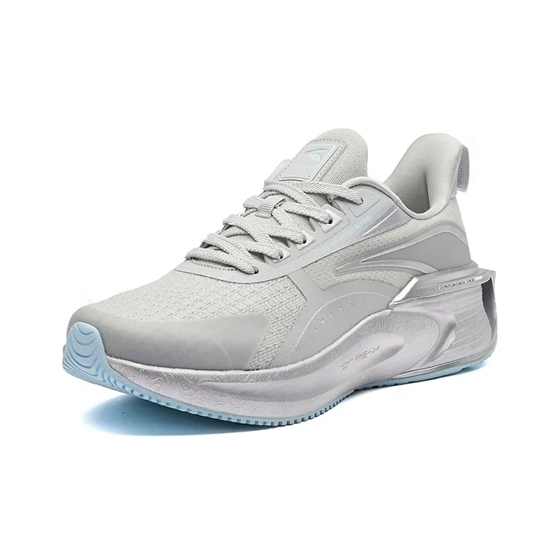 361° Galloping Cushioning Anti Slip And Wear Resistant Breathable Rebound Low Top Running Shoes Men's Silver Gray-1