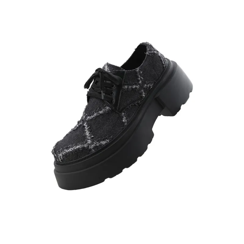 HANQIAORIJI Future Series Casual Shoes 6cm Men's Black-3
