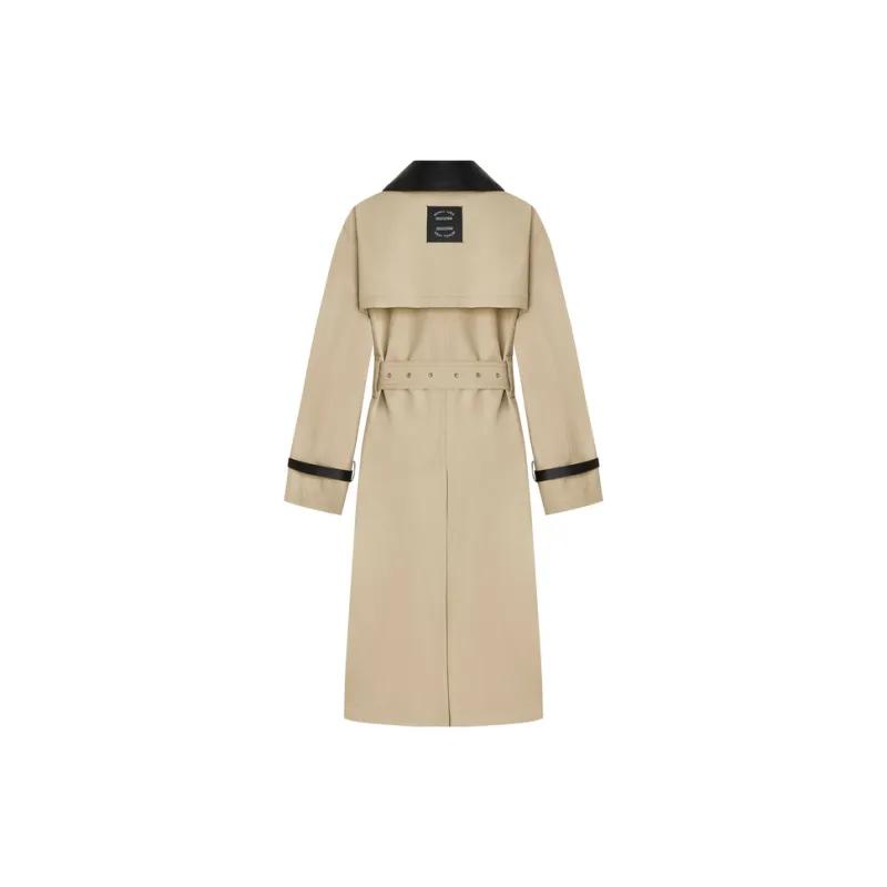 MO&CO Trench Coats Women's Khaki-1