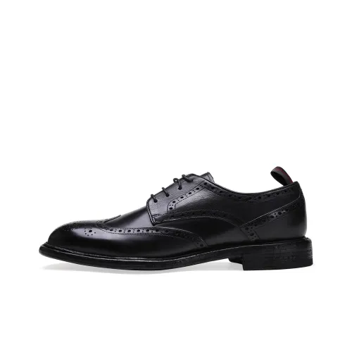 BOSSSUNWEN Dress Shoes Men Low-Top Black