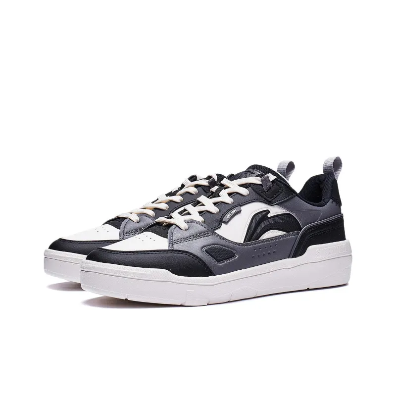 LiNing Common 80s Wear resistant And Lightweight Low Top Skateboard Shoes Men's Black-2