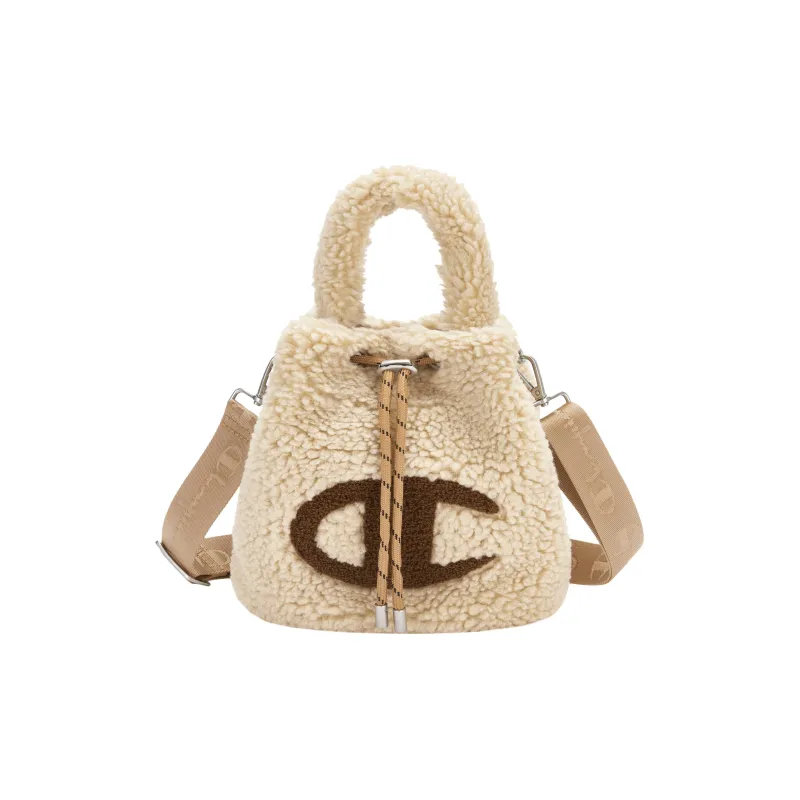 Champion Fluffy Collection Fabric Small Shoulder Bag Bucket Bag Handbag Small Size Unisex Multicolor-3