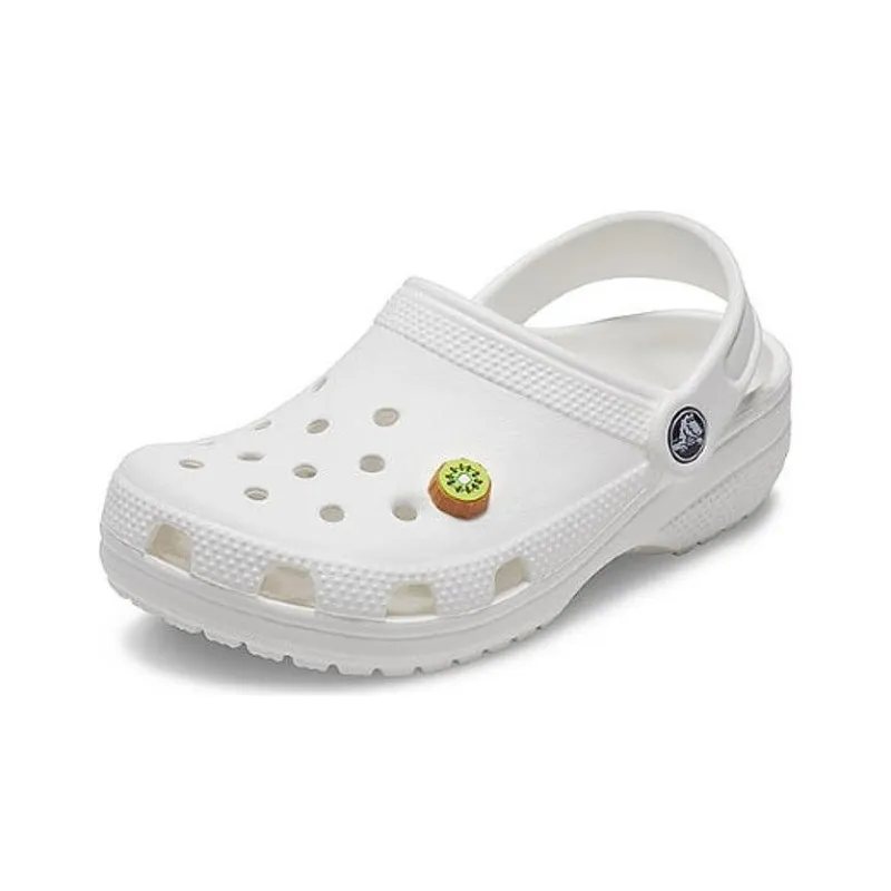 Crocs Classic Charm Kiwi Slice Clogs 'White'-0