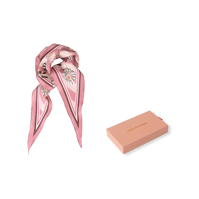 LOST PATTERN Silk Scarves Women's-6