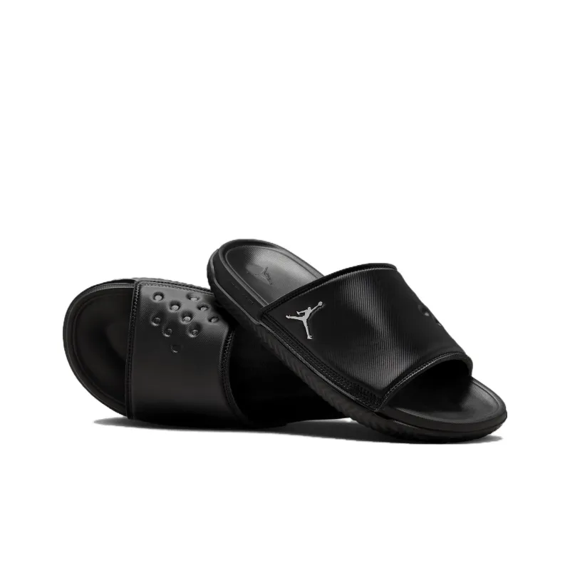 Jordan Play Slide Black Metallic Silver-3