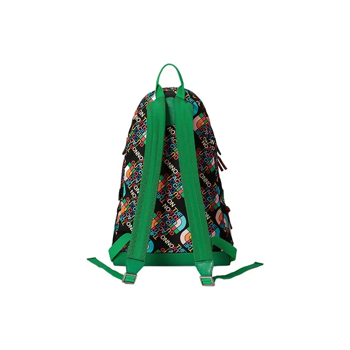 GUCCI The North Face Collaboration Leather Detail Backpack Men's Black & Green-4