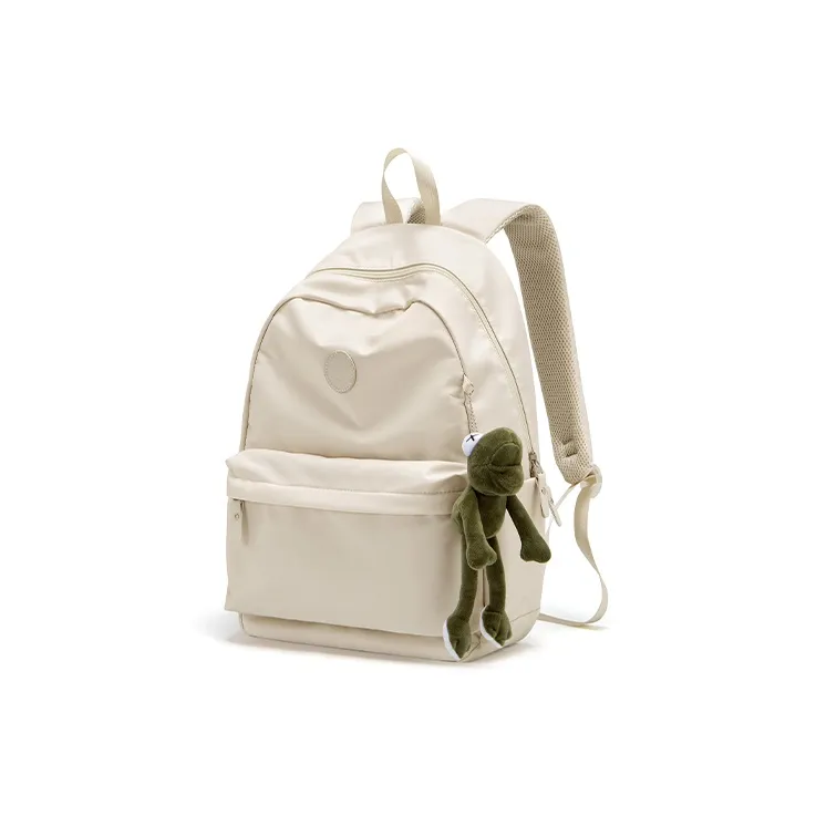 CinvaiKrose Fabric With Synthetic Leather Backpack Large Size Unisex Sage Black-10