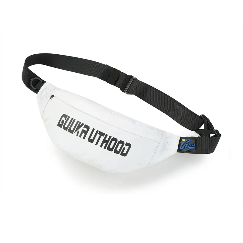 Guuka Fabric Fanny Pack, Shoulder Bag, Crossbody Bag Regular Unisex White-1