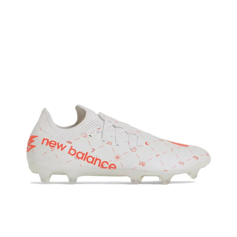New Balance Furon V7 Soccer Shoes Unisex Low Top White/Red-1
