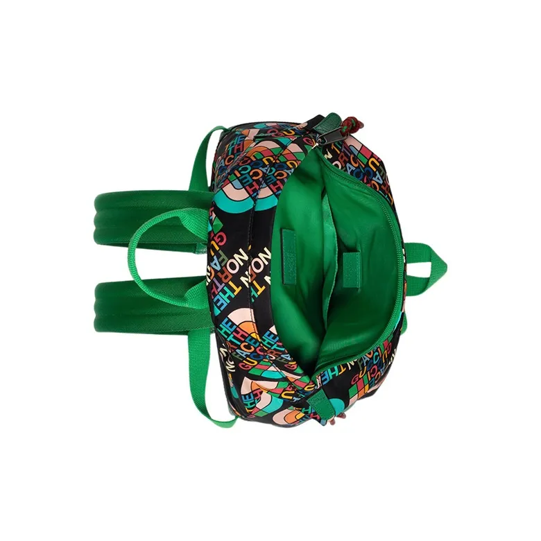 GUCCI The North Face Collaboration Leather Detail Backpack Men's Black & Green-7