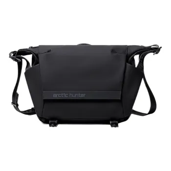 ARCTIC HUNTER Oxford Cloth Messenger Bag Backpack Crossbody Bag Medium Size Men's Black